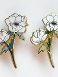 Anemone Flower Enamel Pin flower spore