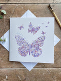 Forget-Me- Not Butterfly Condolence Card | Sympathy Card sympathy flower