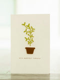 Plant Sympathy Card Ð Handmade Bereavement Greeting (4x6") sympathy flower