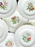 Copeland Spode Botanical Luncheon Plates Embossed Floral Edge, Alden Pattern. Priced individually flower spore