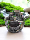 Fairy Garden Planter Pot | Succulent Plant Pot with Sweet House Design | Unique Flower Pots for Home & Garden Decoration house warming flower