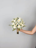 Daisy and Baby's Breath Bouquet, White Wildflowers Wedding Bouquet, Boho Flower Bouquet, Bridal Bouquet, Design in Daisies and Baby's Breath Bouquet