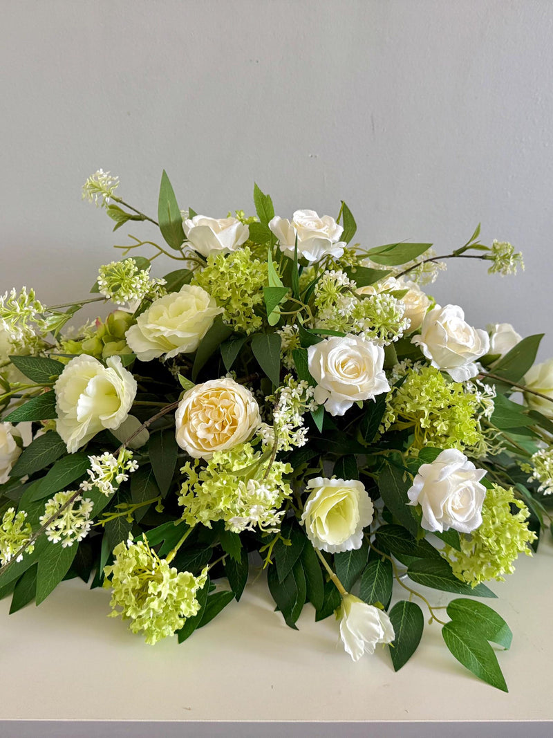 Memorial Flowers Ð Green & White Grave Decorations for Headstones sympathy flower