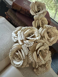 Vintage Book Page Roses: Literary Wedding Centerpiece, Set of 12 Flowers wedding flower