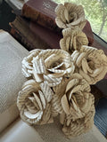 Vintage Book Page Roses: Literary Wedding Centerpiece, Set of 12 Flowers ANNIVERSARY