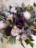 Faux Wedding Bouquet Ð Plum and Blush Artificial Bridal Flowers Ð Real Touch Silk Flower Arrangement Ð Purple Wedding Flowers silk flower
