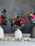 Silk Bud Vase Mini Bouquet Set, Faux Wedding Table Centerpiece Decor Bouquet