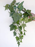 Ivy Hanging Bush 20" - High Quality Artificial Hanging Plant - Faux Ivy Bush faux plants