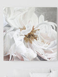 Peony Painting | Peony wall art | Peony painting oil | Large floral painting | White peony | Peony painting canvas | Silver silk flowers 3 silk flower