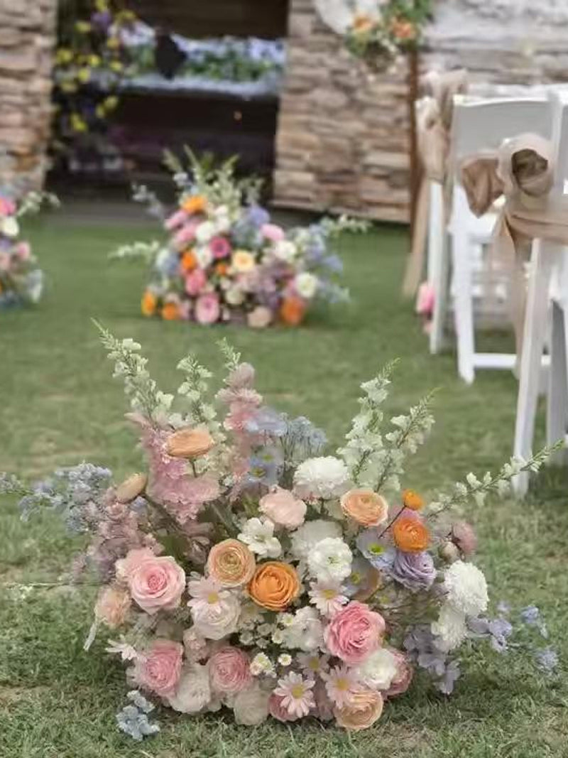 Wedding Floor Flower,Grounded Flower Arrangements,Artificial Wedding Aisle Flower,Wedding Flower Row,Table Flower Runner,Wedding Centerpiece wedding flower