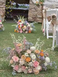 Wedding Floor Flower,Grounded Flower Arrangements,Artificial Wedding Aisle Flower,Wedding Flower Row,Table Flower Runner,Wedding Centerpiece wedding flower