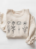 Birth Month Birth Flower Sweatshirt, Personalize Mom Gift, Mothers Day Gift, Custom Flowers Mom Shirt, Plant Lover Mom Gift, Floral Mom Gift birthday flower