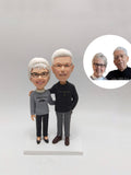 Custom Bobblehead for Parents 50th Anniversary, Personalized Grandparents Golden Love Figurine ANNIVERSARY