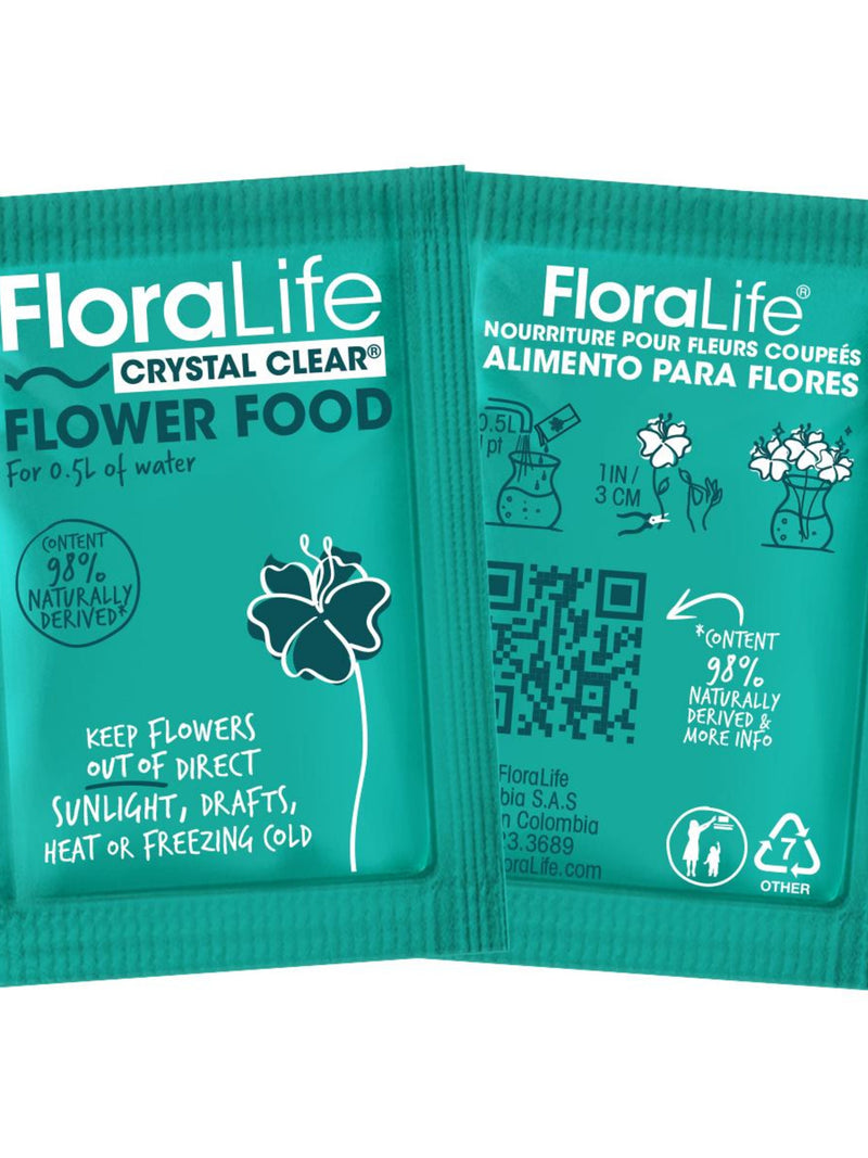 Floralife Crystal Clear Flower Food 100 Packets flower spore