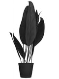 100 cm designer artificial plant Ð Foliage and black pot Ð Modern interior decoration Ð Maintenance-free faux plants