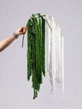 realstic faux Amaranthus stem , 47 " artificial hanging Amaranthus grass _ DIY floral decor, wedding arch decor_hanging wall decor faux plants