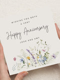 Anniversary Card, Personalised Anniversary Card, Floral Anniversary Card, Anniversary Card for Couple, Happy Anniversary Card ANNIVERSARY