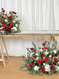 Red and White Wedding Flower Arrangement, Aisle Decor wedding flower