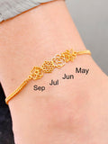 Personalized Multiple Birth flower anklet,Family Birth Flower Bouquet Bracelet For Mom,Personalized Gift,Christmas Gift,bridesmaid gifts birthday flower