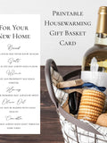 Printable Housewarming Gift Basket Card | New Home Blessing (PDF Pattern) house warming flower