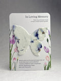In Loving Memory Memorial Favor - Card 3.5" x 4.875" With Seed Paper Butterfly 2.85" x 3" - Choose Print & Seed Paper Color - Set of 8 sympathy flower