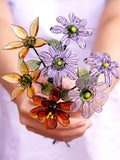 Handmade Glass Flowers, Birthflower Gift, Birth Month Flower, Lily of the Vally, Daisy Bouquet, Personalized Gift for Her birthday flower