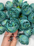 Teal Flower Heads 2" Wedding Turquoise Peony Artificial Aqua Flowers Sea Glass Flowers Heads Wedding Supplies Craft Teal Blue Silk Flower silk flower