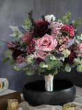 Mauve Silk Wedding Bouquet - Artificial Fall Bridal Flowers wedding flower