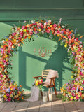 Wedding Backdrop Decorations Customized Orange Hot Pink Floral Arrangement for Event Party Decor Props Stage Arch Customized wedding flower