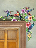 Hummingbird and Flowers Door Corner Sign, Polywood Memorial Decor sympathy flower