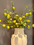 Faux green lime tree branches, artificial lime fruits, faux Plants, green Leaves, DIY floral arrangement, home decor greenery faux plants