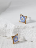 Real Forget Me Not Stud Earrings, Handmade Pressed Flower Jewerly, Memorial Gift, Tiny Floral Gift, Remembrance Gift, Loss of Loved One Gift sympathy flower
