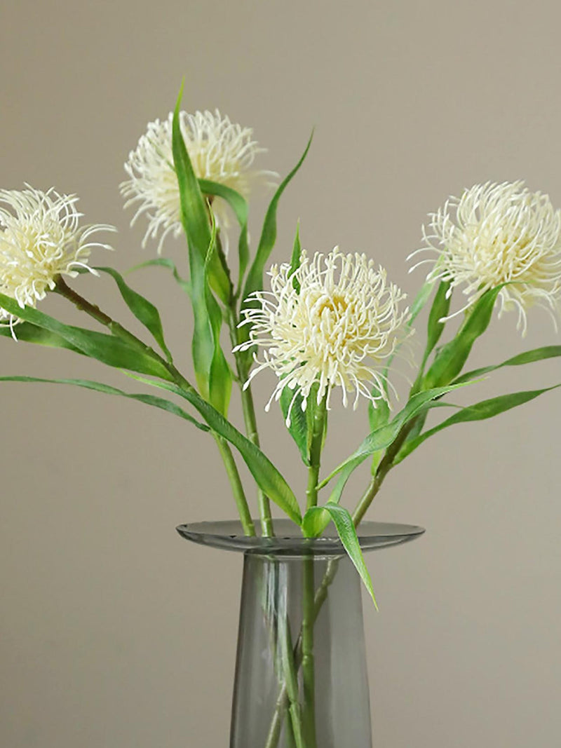 faux protea flower_realstic Leucospermum stem_DIY floral supply_artificial plant for vase _flower arrangement_home decor_wedding flowerdecor faux plants