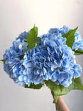 Real Touch Huge Hydrangea Stem - Realistic High Quality Artificial Flower / DIY Floral / Wedding / Home Decoration / Gifts / Blue faux plants