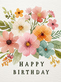 Watercolor Floral Birthday Clipart Bundle: Printable Flower Designs (Digital Download birthday flower