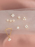 Titanium Flower Cartilage Earring, Dainty Floral Stud, Helix Tragus Piercing FLOWER DELIVERY