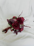 Burgundy fall bridal bouquet, autumn wedding bouquet, burgundy artificial bunch, fall wedding burgundy flower, faux burgundy bouquet Bouquet