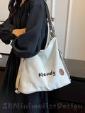 Convertible Canvas Custom Embroidered Shoulder Backpack, Casual Shopper Commuter Bag, Light Travel Daypack silk flower
