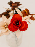 Leather Rose with Date or Initial | Leather Rose | Anniversary gifts for him | Anniversary gifts for her | 3rd year anniversary gift ANNIVERSARY