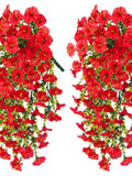 Artificial Morning Glory & Eucalyptus Hanging Wall Decor Ð 75cm Fake Flowers Plants for Wedding, Home, Garden, Party Decoration faux plants