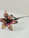 Purple iron lily, forever metal flower, 6th anniversary gift, eternal flower sculpture, christmas wife gift, metal art, mothers day gift ANNIVERSARY