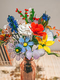 Handmade Stained Glass Flowers Customized Bouquet Gift for Her Mom Birthday Anniversary Mother's Day Home Decor Table Bedroom Livingroom Bouquet