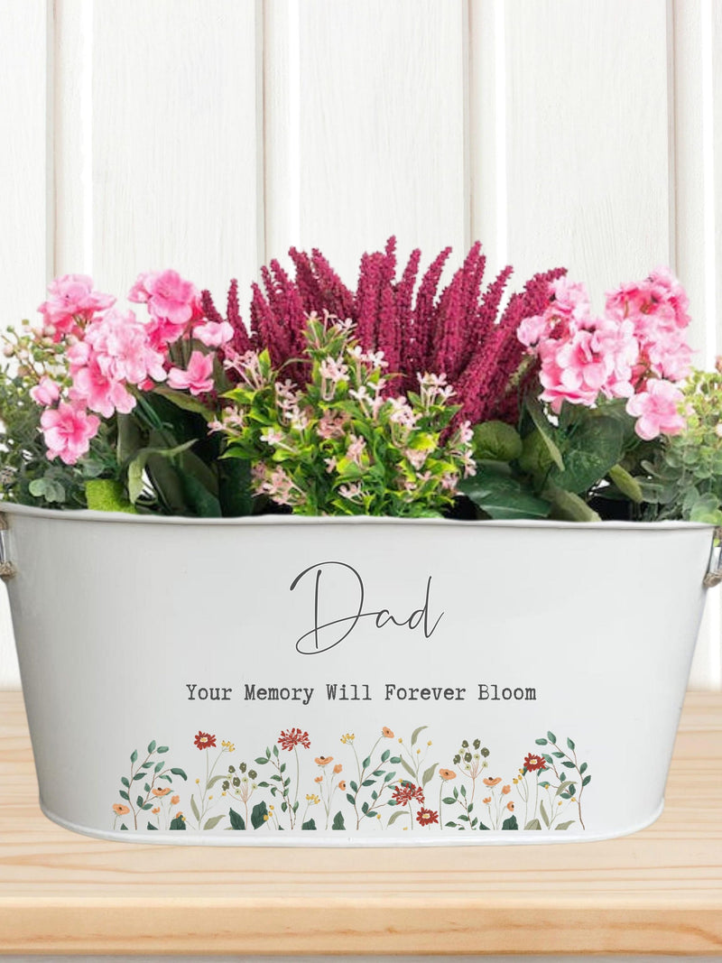 Personalised Memorial Planter, Memorial Gift, Cemetery Flower Pot, Grave Ornament, Bereavement, In Loving Memory, Plant Pot, Planter sympathy flower
