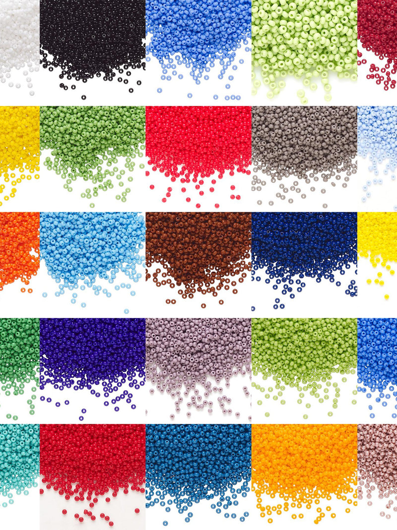 10 Grams of 900 Czech Glass 11/0 Loose Rocaille #11 Seed Beads in Opaque Colors for Jewelry, Mosaic, Crafts seeds bulk