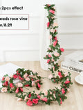 Artificial Peony Rose Vine Garland Ð Hanging Silk Flowers for Wedding Arch, Garden, Home Wall, Party & Christmas Decoration silk flower