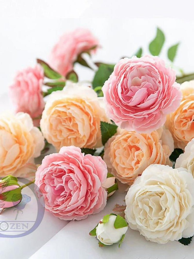 24"Real Touch Peony Artificial Flowers Realistic Artificial Flowers DIY Flowers Wedding Decor Home Decoration Peony silk flower