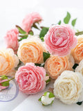 24"Real Touch Peony Artificial Flowers Realistic Artificial Flowers DIY Flowers Wedding Decor Home Decoration Peony silk flower