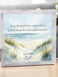 Personalized Beach Watercolor Sympathy Gift | Coastal Ocean Memorial | Loss of Father, Mother, Grandparent | 8x8