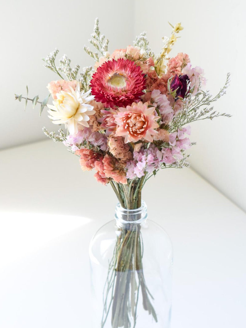 Terracotta and Blush Dried Flower Bouquet Ð Small: Home Decor + Wedding Centrepieces FLOWER DELIVERY