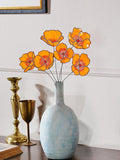 California Poppy Stained Glass Bouquet, Home Decor, Set of 6 FLOWER DELIVERY